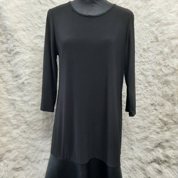 Annalee + Hope Women’s S Dress USA Faux Leather Drop Waist Edgy Moto Classy Size - Picture 1 of 8